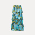 Elegant Floral Print Off-Shoulder Dress Street Style Vest Dress Spring 2025 ZADATA Polyester Fiber 100% Women's Fashion