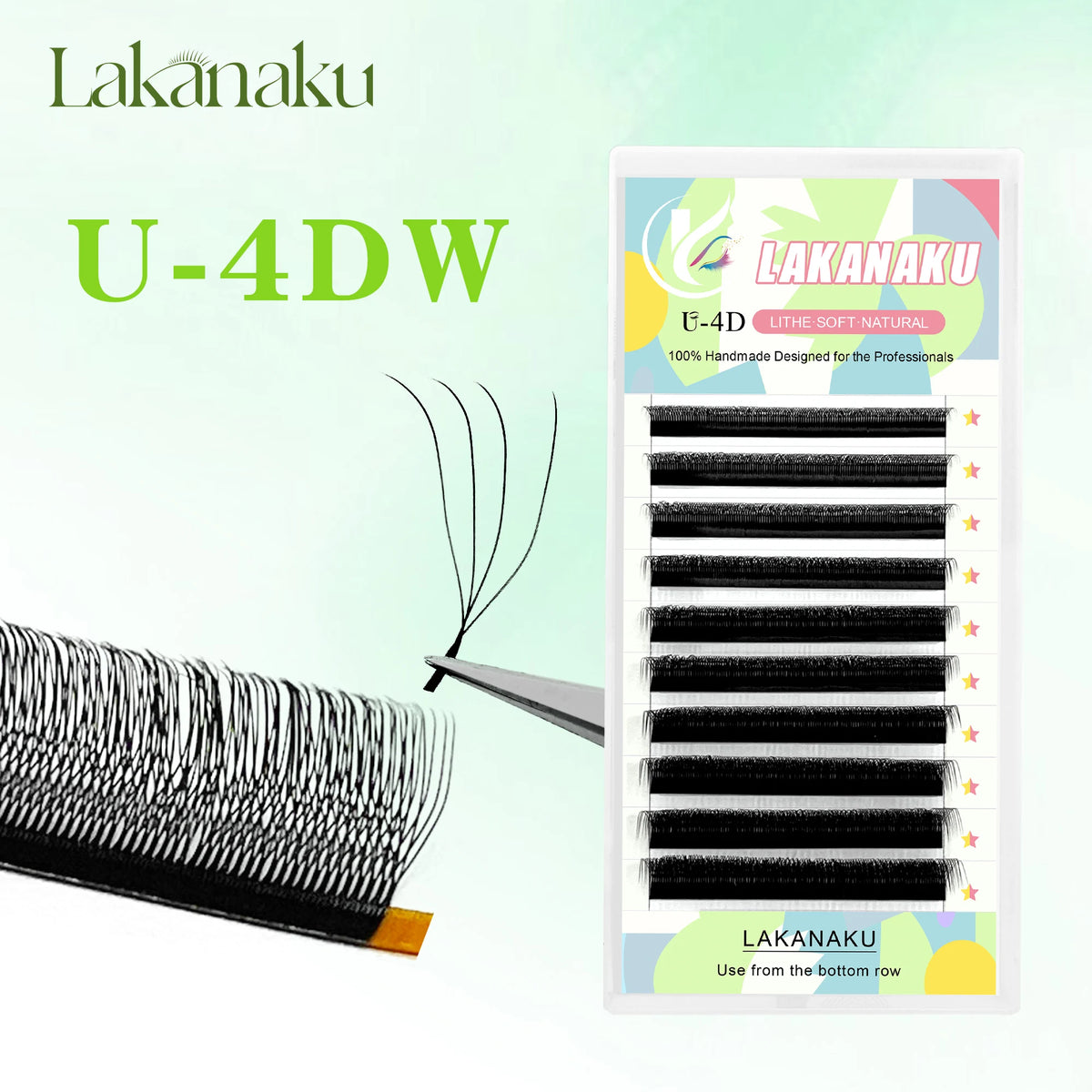 5D U Lashes Fibras Tecnologicas Pestañas Shape U Premade Clover Eyelash Extensions Volume Cilios W