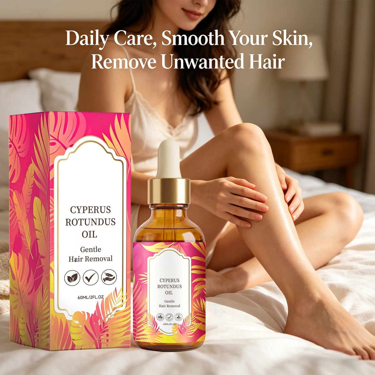 Natural Cyperus Rotundus Oil Removing Hair Moisturizing Sootheing Skin Improve Skin Texture Slow down Hair Growth Skin Care Oil