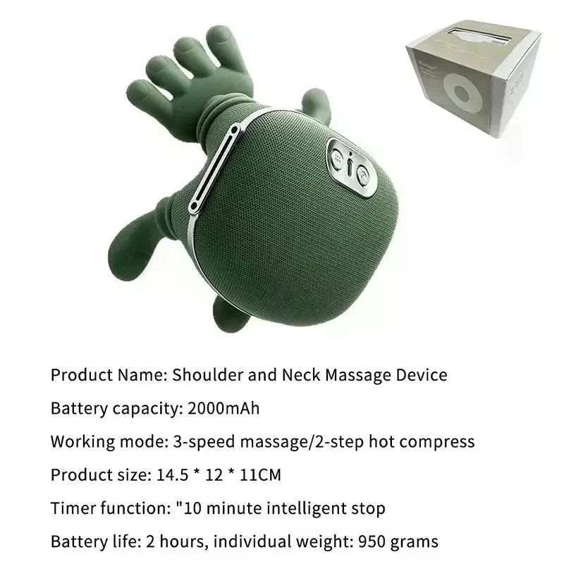 Massager Bionic Finger Neck Shoulder Trapezius Muscle Relax Neck Cervical Kneading Massage Shawl Brushless Motor Neck Masajeador