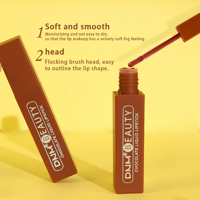 Velvety Matte Liquid Lipstick Long-lasting Lip Gloss Lip Makeup Cosmetics Moisturizing Lip Tint Waterproof Non-marking 1PCS