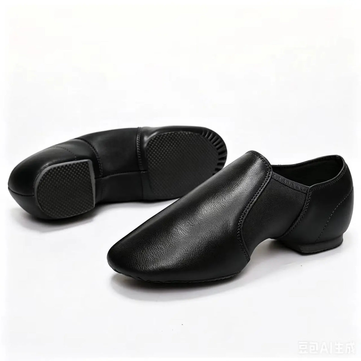 Zapatos De Jazz PU Para Mujer, Diseño Slip-On Con Elástico, Suela Dividida Antideslizante Para Danza Jazz/Ballet