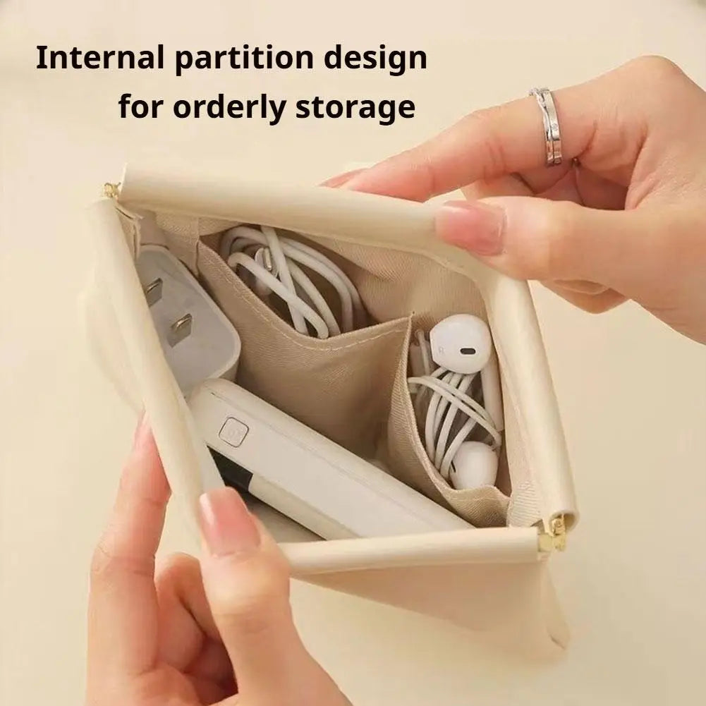 Waterproof Foldable Cosmetic Case - 11-13cm Multi-Layer Organizer for Lipstick & Makeup, Portable for Travel (White/Black/Purple