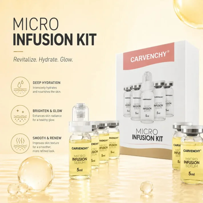 Firm Rejuvenating Skin Multi-Peptide Collagen Microneedling Serum Set Deep Moisturizing Brand Carvenchy Microinfusion Serum Kit