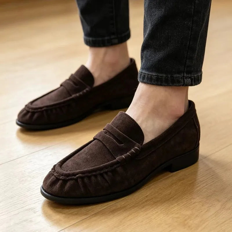 Lady Loafers. New 2026 Model Leather Women's Shoes - Suitable for Ladies to Wear. Handmade Vintage Ruffled Ladies' Sandals