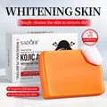 Kojic Acid Whitening Cleansing Soap, Facial And Body Soap Containing Niacinamide And Hyaluronic Acid, With A Foaming Net.