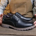 Vintage Men's Leather Shoes Casual Shoe Outdoor Workwear Men's Shoes British Style Single Botines Para Hombres Zapatillas Male
