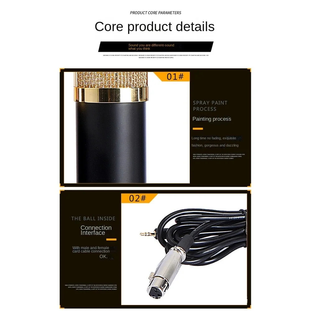Microphone Microphone V8V8S Sound Card Live Broadcast Set Computer Mobile Phone Anchor Recording Cantilever Bracket