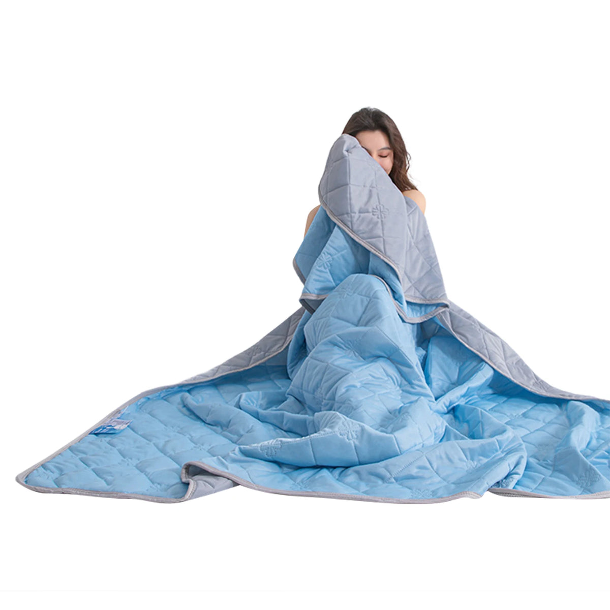 Ice Silk Cooling Blanket Soft Comfortable Breathable Air-Conditioner Quilt Summer Cooling Blow Air-Conditioning Warm Comforter