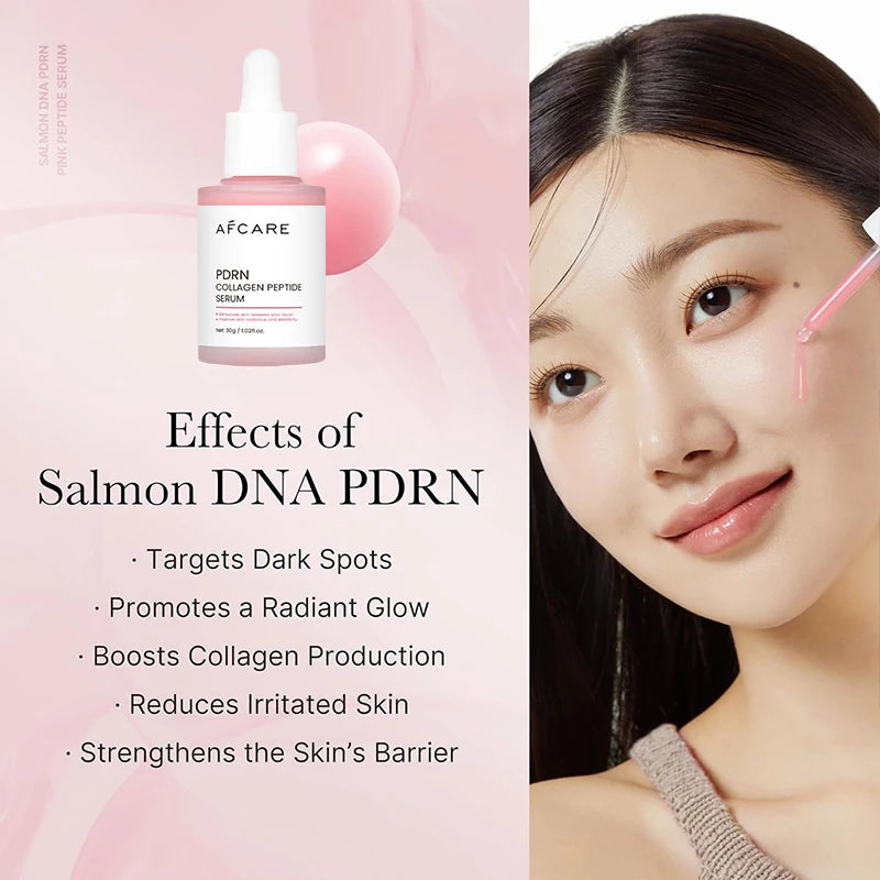 Collagen Peptide Facial Serum Targets Dull Skin Boosts Skin Elasticity Stimulates Skin Renewal Repair Salmon PDRN KOREAN Product