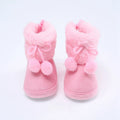 Winter Snow Baby Boots Warm Newborn Toddler First Walkers Baby Girls Boys Shoes Soft Sole Fluff Balls Thermal Snow Booties