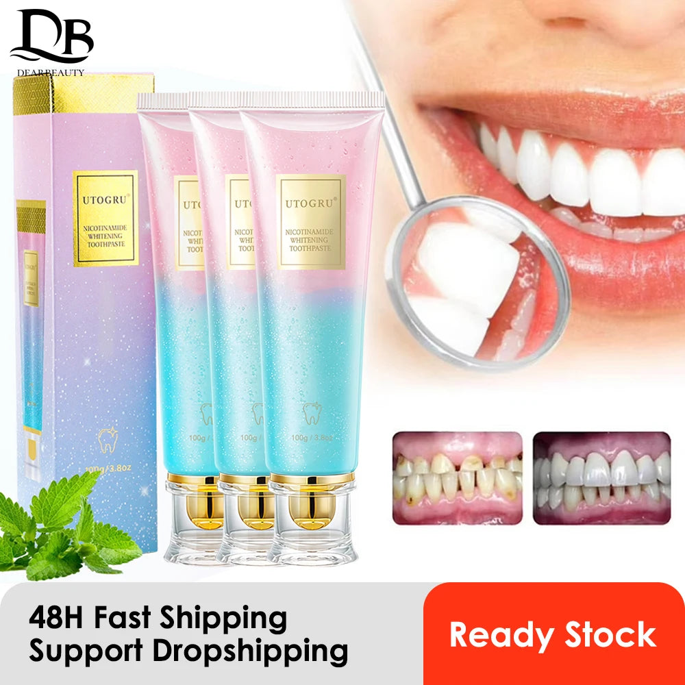 Whitening Toothpaste Nicotinamide Dazzling Toothpaste Remove Plaque Stains Teeth Oral Hygiene Clean Fresh Breath Teeth Care 100g