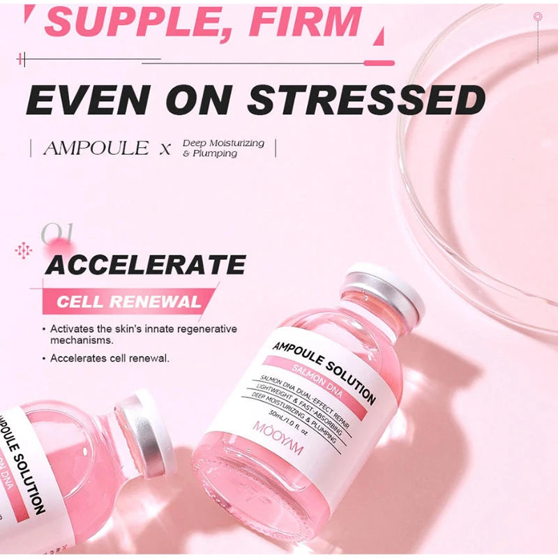 Salmon DNA PDRN Skin Care Set Ampoule Serum Capsule Cream Eye Stick Collagen Hyaluronic Acid Moisturizing Facial Skin Care Kit