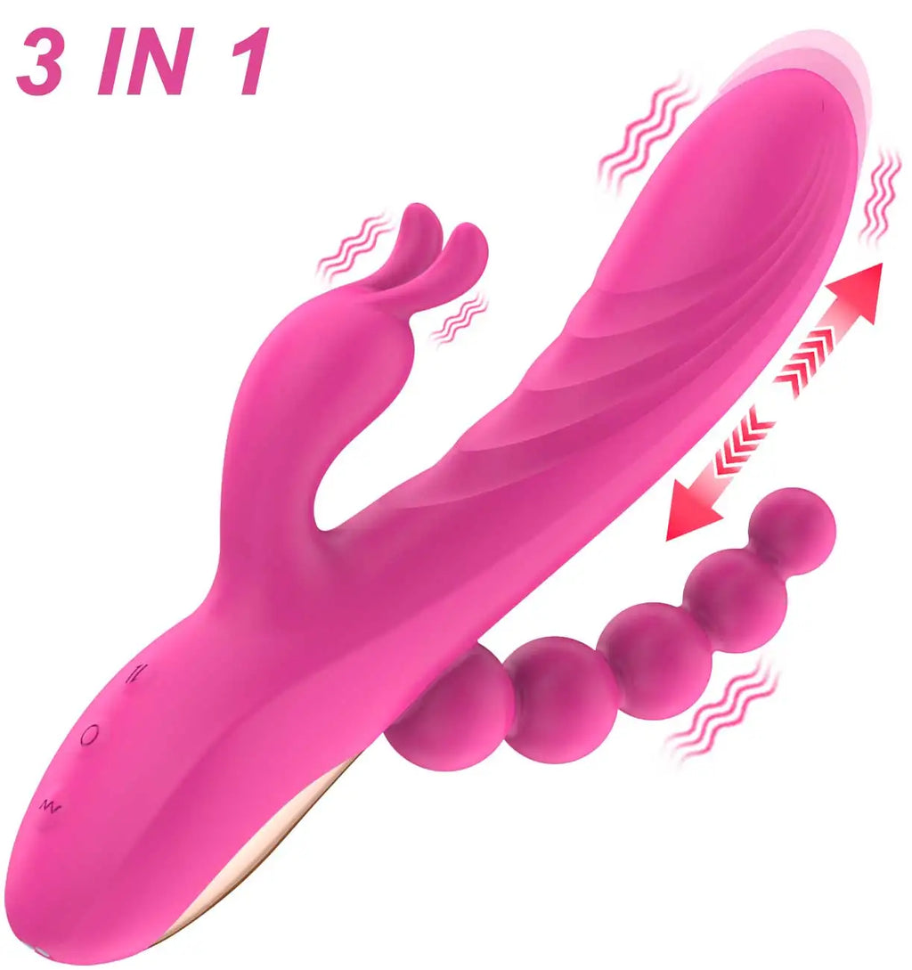 Orgasm Vibrator Vibrating Thrusting Dildo 10 Vibration Clitoris Stimulator Anal Plug Massager Adult Sex Toy For Women Couple Men