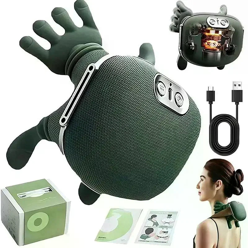 Massager Bionic Finger Neck Shoulder Trapezius Muscle Relax Neck Cervical Kneading Massage Shawl Brushless Motor Neck Masajeador