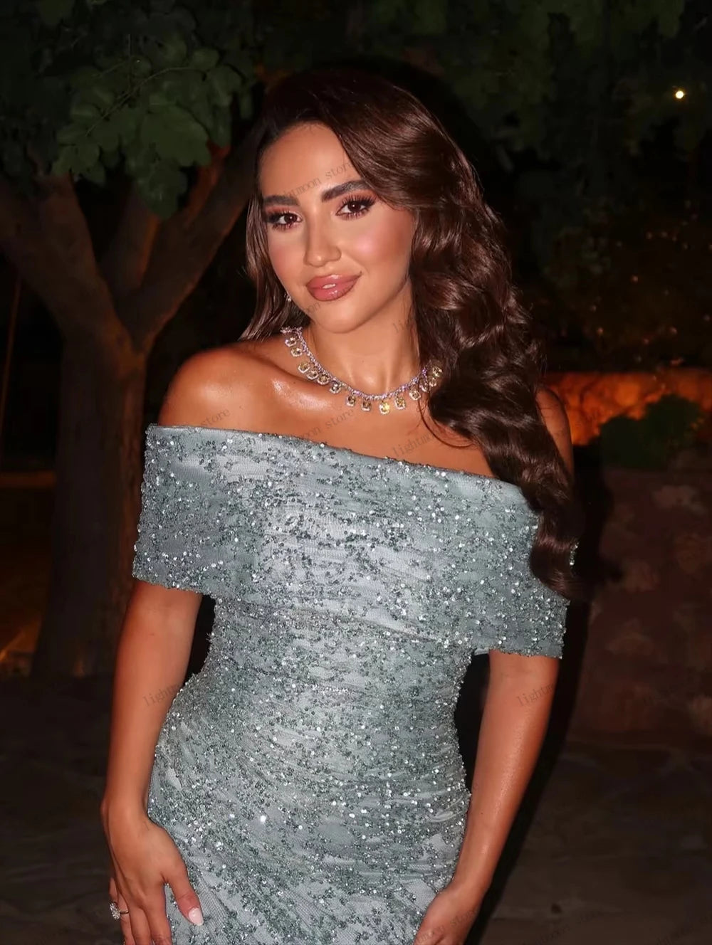 Sparkling Evening Dresses Vintage Women's Prom Dress Beading Appliques Pretty فساتين سهرة Elegant Vestidos De Gala Customized