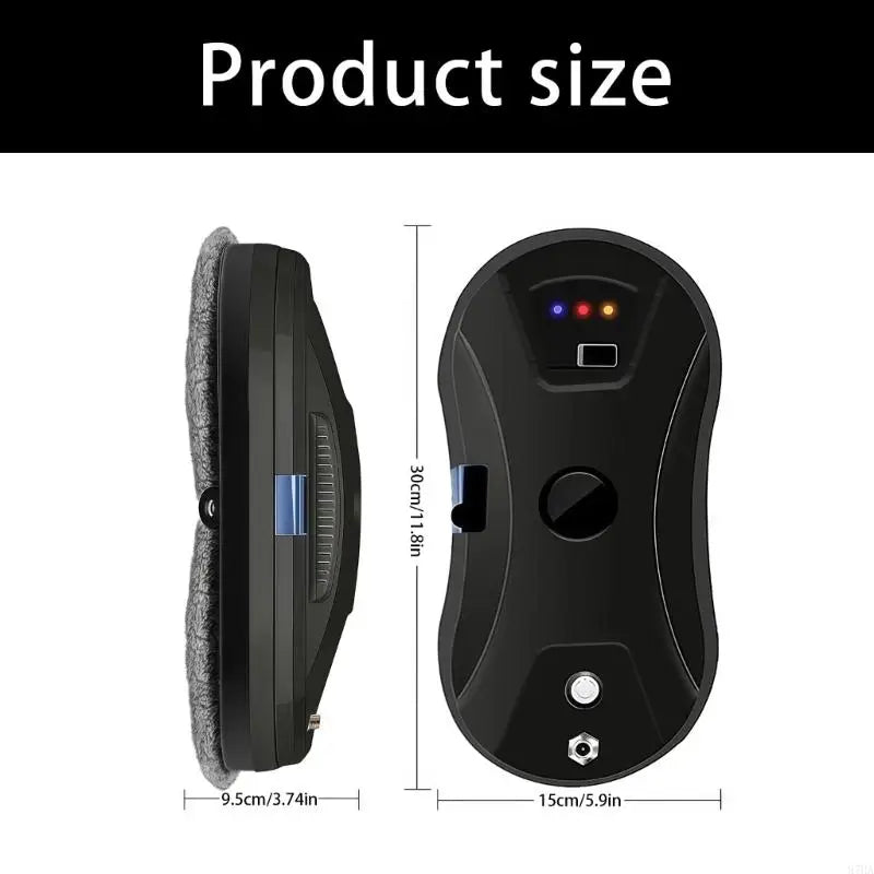 Window Cleaning Robot for Narrow Areas Auto Water Sprayer Glass Cleaner with Remote Control and Double Pad for Mirror 87HA