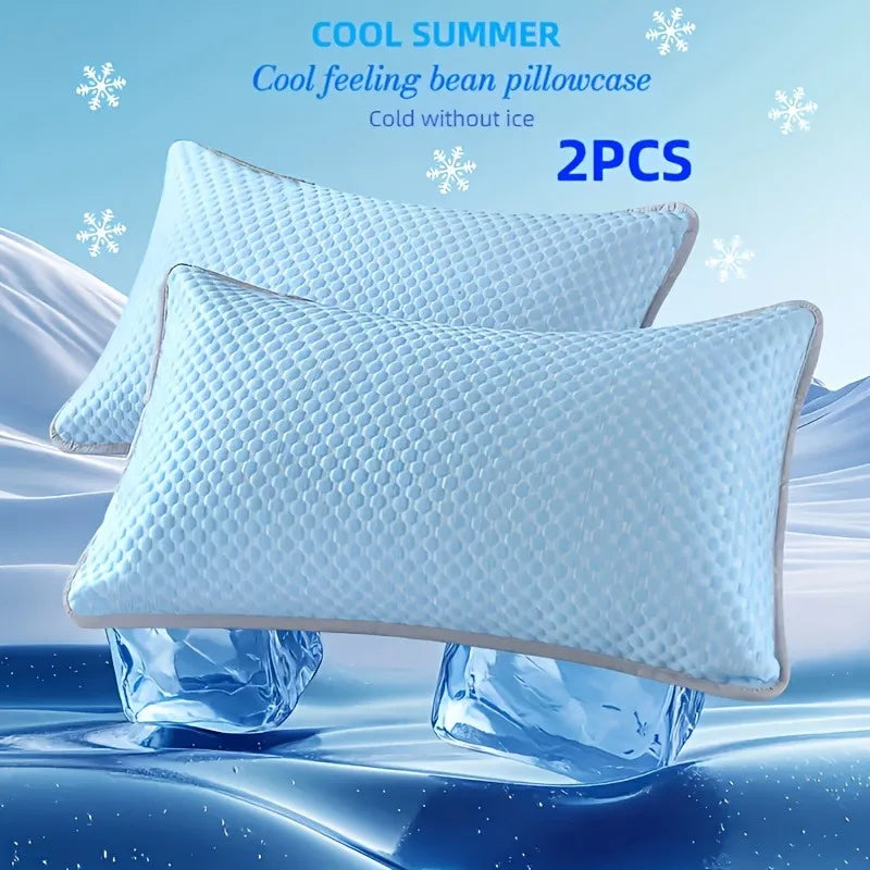 Cooling Fabric Pillowcases/Ideal for Hot Sleepers/Breathable and Cool/Essential for Summer and Skin-friendly for Cozy Sleep