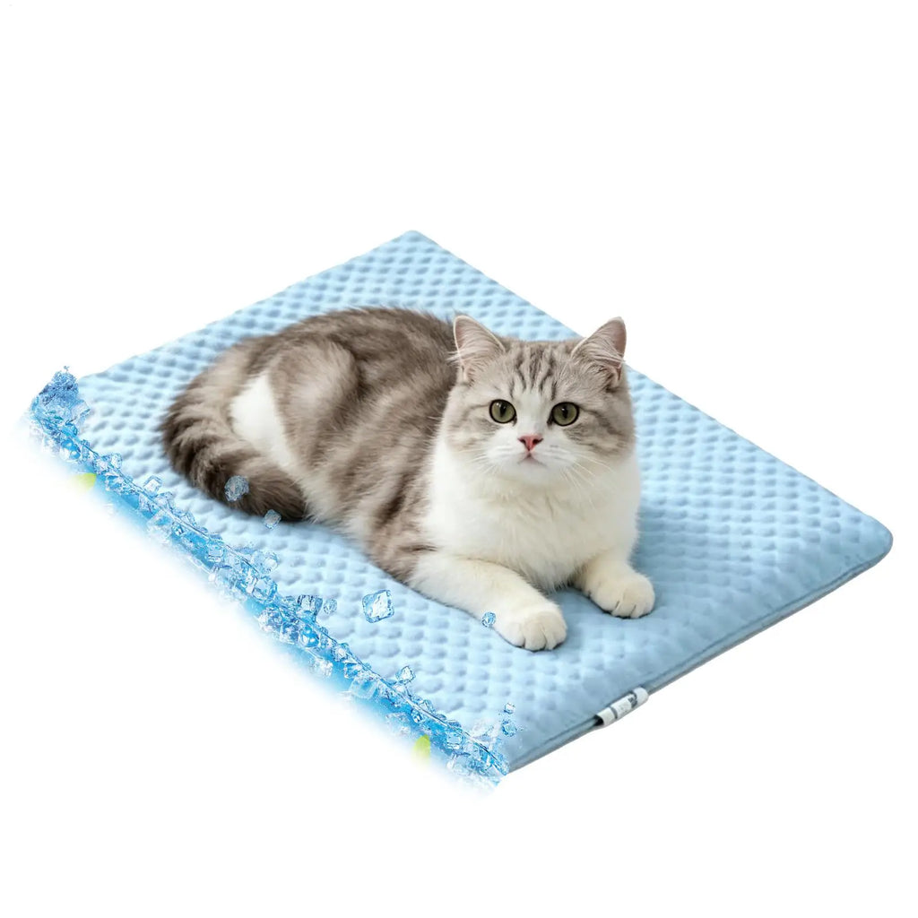 Cat Cooling Pad Hot Summer Non-Slip Animals Cushion War Weather Cats Cooling Mat for Sleeping Resting Camping Travel Shelter