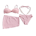 Fashion Sleeveless Bikini Set Slim Fit Lace Up Swimwear Set Deep-V Beachwear Clothing Bathing Suit Pool Party