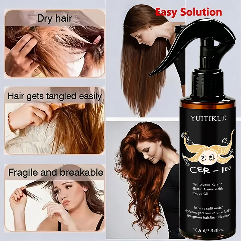 YUITIKUE CER-100 Anti-Frizz Hair Spray Hydrating Formula For Tangled Dry Split End Hair