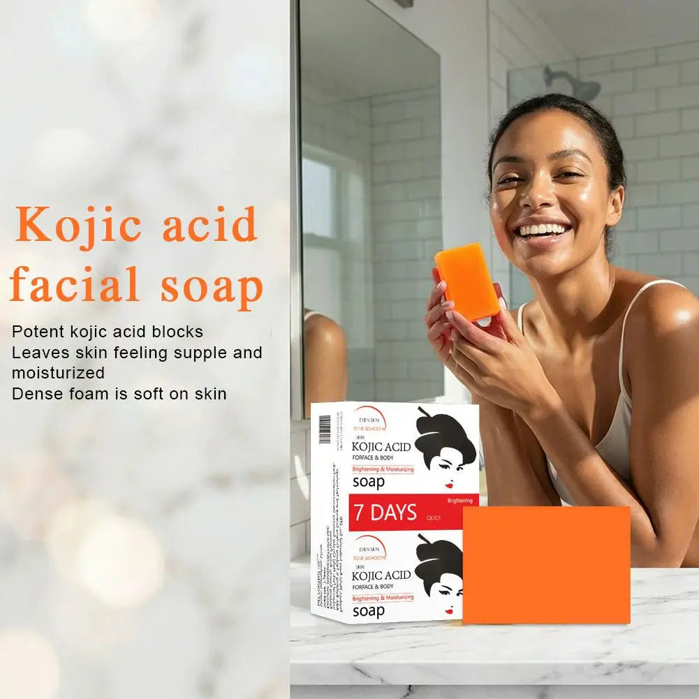 1/3/5Pcs Turmeric Soap Lemon Acids Handmade Soap Natural Skincare Bar Kojic Acid Soap For Moisturizing And Exfoliating Face Body