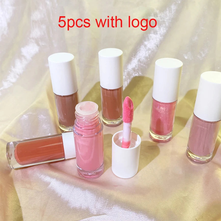 Nude Lip Gloss Private Label Long Lasting Vegan Liquid Lipstick Lipgloss Makeup Custom Logo Bulk  Lip Plumper Gloss Wholesale