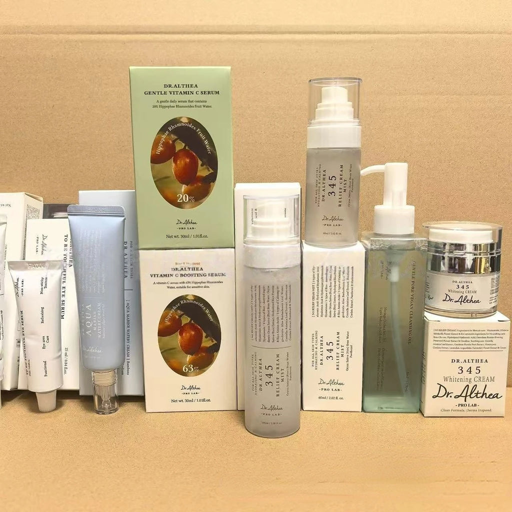 Original Korean Althea Skincare - 345/147 Antioxidant Relief Cream, REJU 5000 Cream, Address Blemishes, Brighten, Barrier Repair