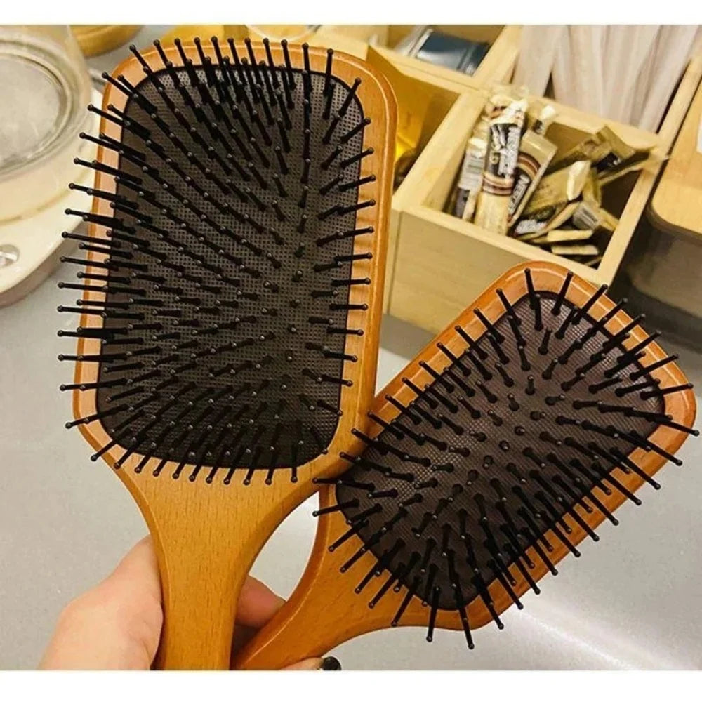 Wooden Airbag Massage Comb Scalp Massage Scalp Care Female Curly Hair High-grade Anti-static Hair Loss Daily Styling Grooming