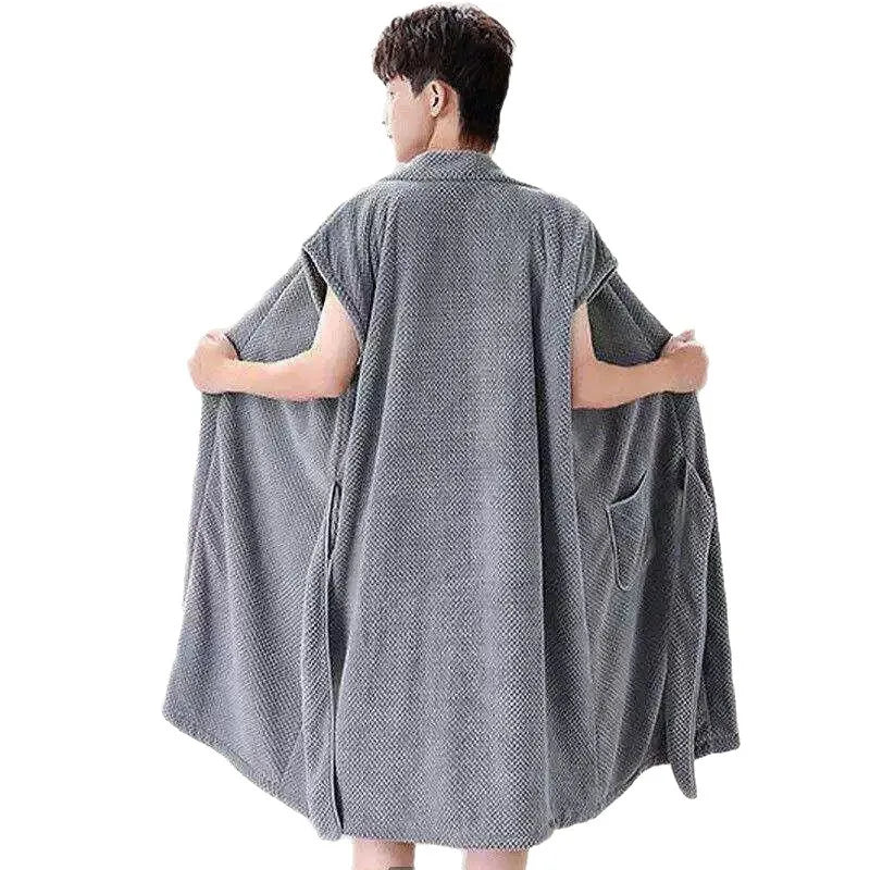 High-quality Unisex Absorbent Bathrobe for Adults, Quick-drying Towel-style Bathrobe for Men and Women