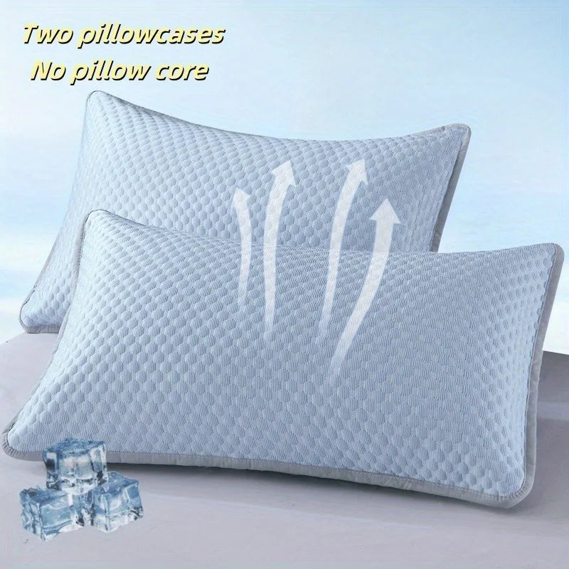Cooling Fabric Pillowcases/Ideal for Hot Sleepers/Breathable and Cool/Essential for Summer and Skin-friendly for Cozy Sleep