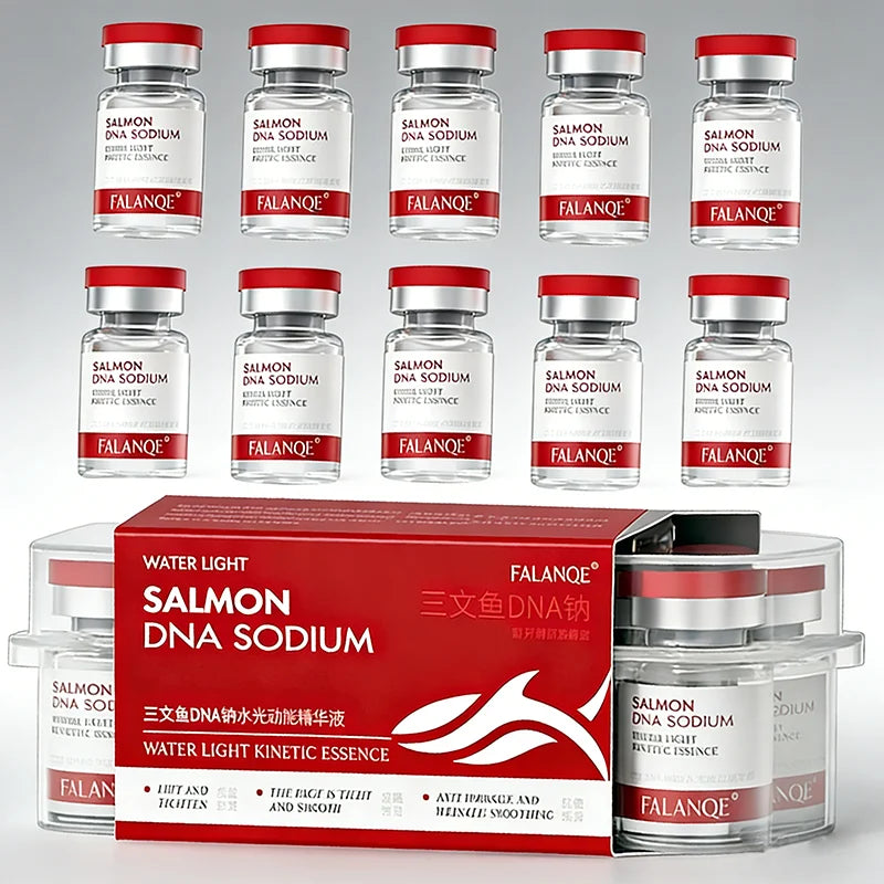 Salmon DNA Sodium Serum PDRN Collagen Facial Serum Whitening Firming Elasticity Skin Renewal Repair Korean Beauty 10pcs/pack