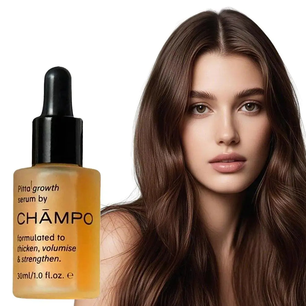 CHĀMPO Pitta Growth Hair Serum 30ml,Volumizing & Strengthening Hair Oil,Nourishing & Repairing Treatment for Fuller Thicker Hair