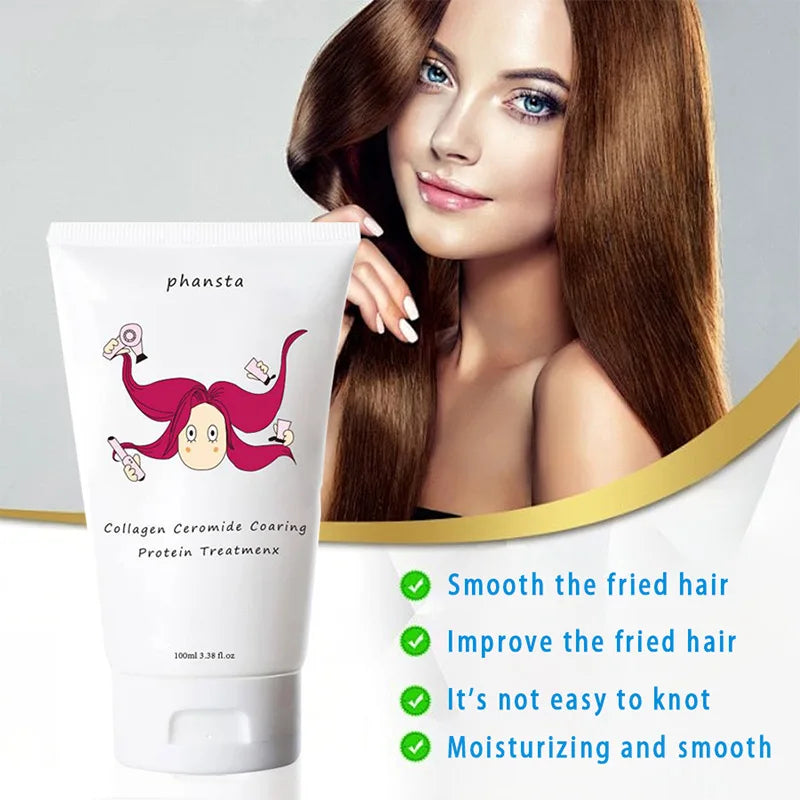 Collagen Hair Mask Coaring Protein Treatmenx Head & Shoulder Shampoo Conditioner Repair Dry Fizzy Thin Hair Mask Hair Supplies