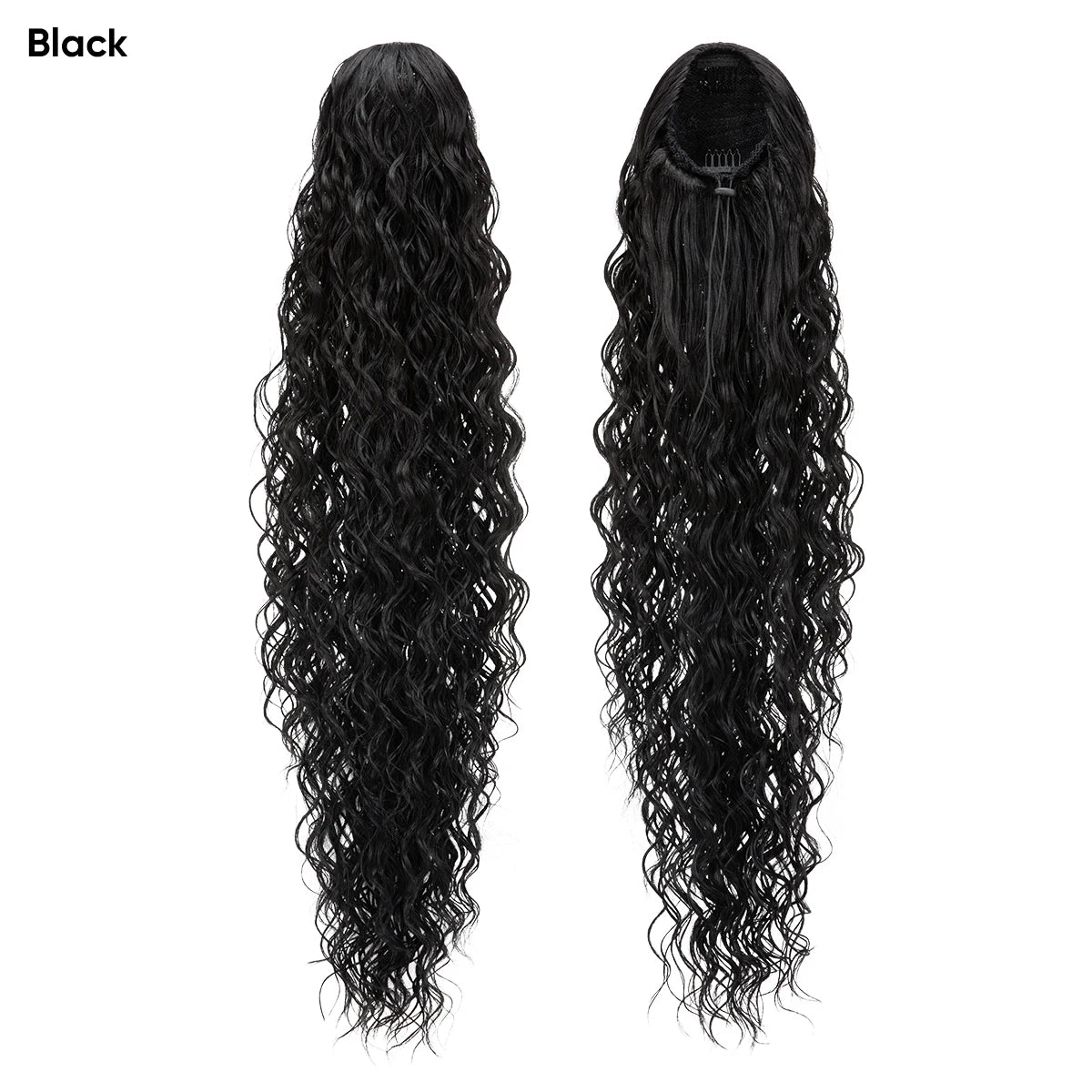 【SARLA】32-inch Women's Wavy Ponytail Hair Extension, with Drawstring and Hair Clips, Synthetic Wig Suitable for All Hair Types,