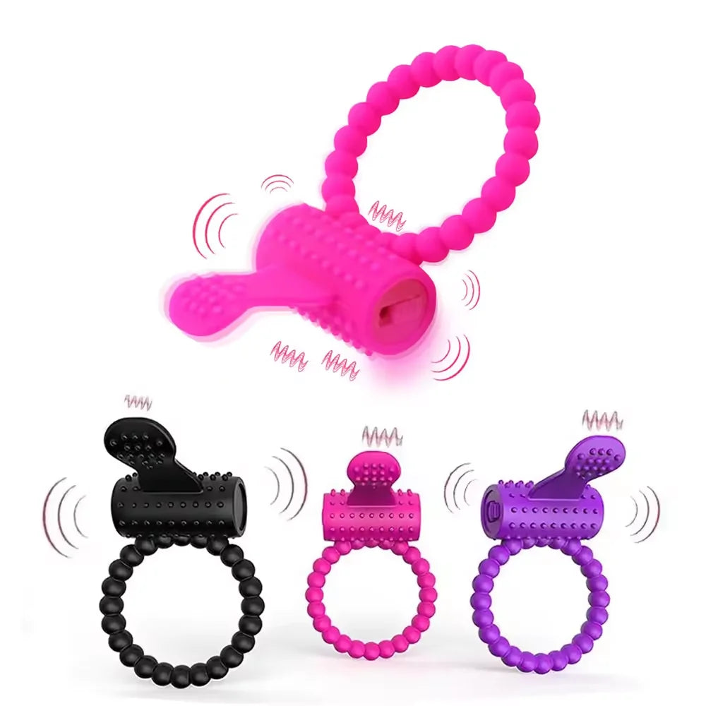 Penis Ring Vibrator Sex Toys For Men Masturbators Adults Vibrators For Couples Chastity Cage Erotic Vibrating Rings Sextoy Shop