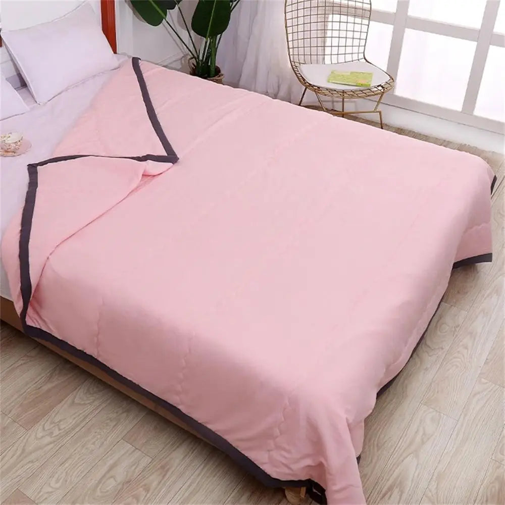 New Double Sided Cooling Blanket Skin-Friendly Breathable Conditioning Quilt Cold Effect Lightweight Cooler Quilt Spring Summer