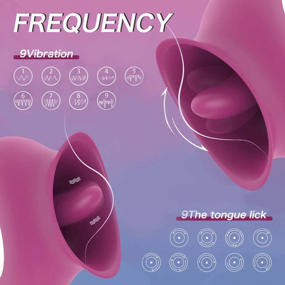 Tongue Sex Toys Female Masturbator Clitoris Stimulator Nipple Licking Massager Tongue Vibrator Erotic Machine Sex Toy for Woman