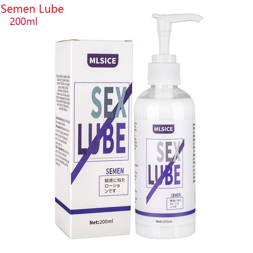 Natural Water Based Sexual Lubricant for Women Adult Vagina Pusssy Lube Men Gay Anal Sex Toy Gel Intimate Body Massage Oil 200ml
