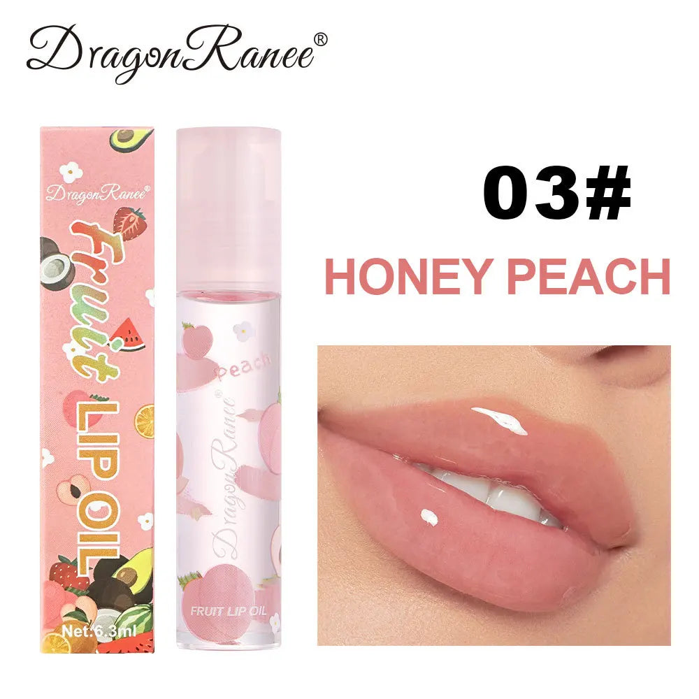6 Colors Furit Lip Oil Plumping Lip Gloss Oil Moisturizing Lips Makeup Lip Balm Lasting Liquid Lipstick Nourishing Cosmetics