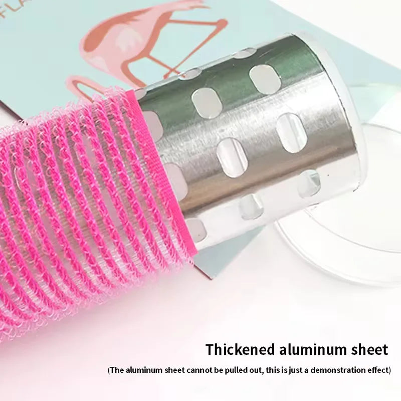 1pcs Large Self-grip Aluminum Core Hair Rollers Hairdressing Home Use DIY Korean Magic Curler Heatless Curly Hair Styling Tools