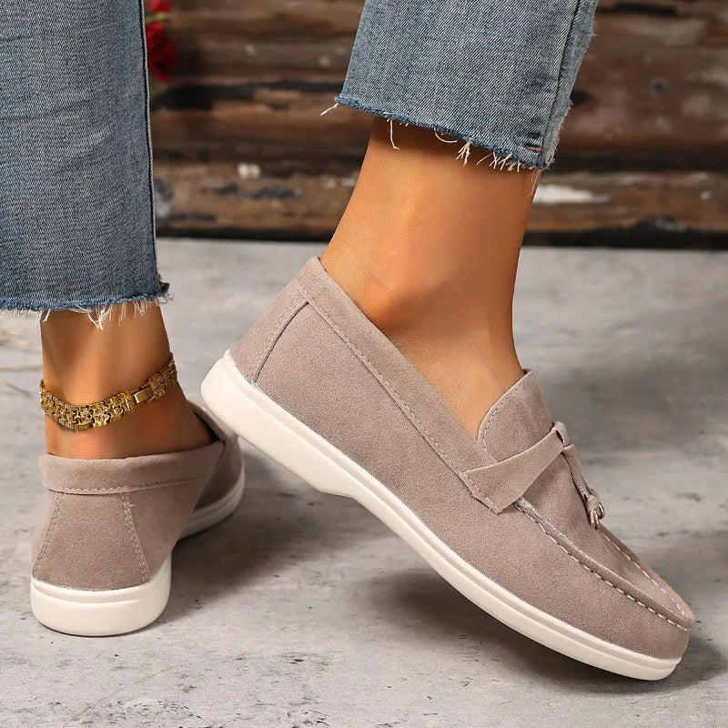 Women Suede Loafers Slip on Flats Comfortable Walking Shoes Female Casual Moccasins Soft Sole Flat Shoes Zapatos De Mujer
