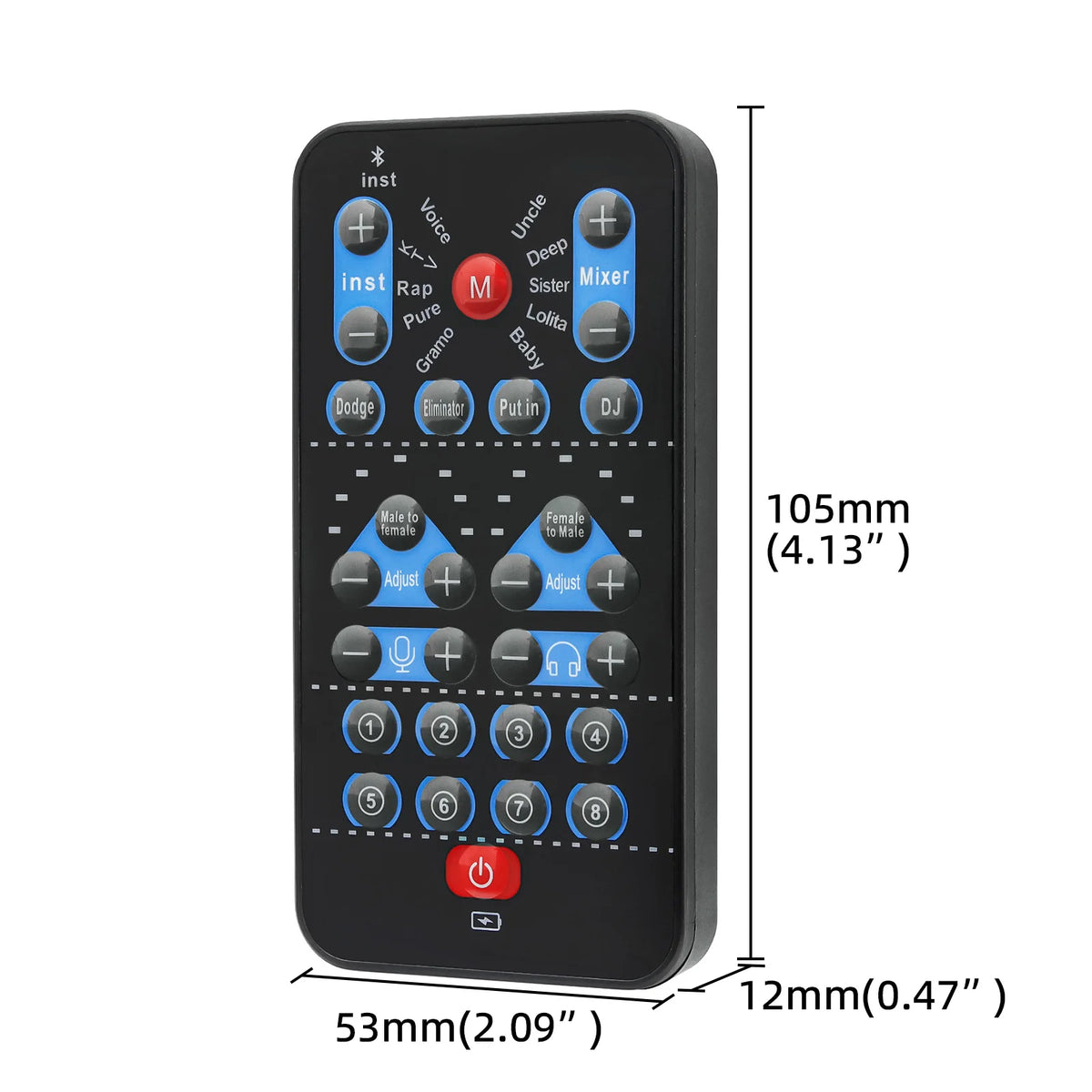 Recording Sound Card M10 Voice Changer Device Handheld Live Sound Card Sound Board Set for Podacsting Broadcasting Singing Recor