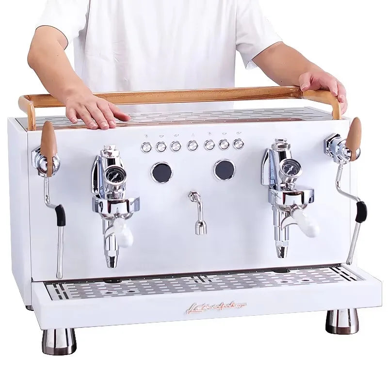 Custom New Style Horn Design Lever Cafetera Pub Semi-Automatic Commercial Espresso Coffee Machine With Pressure Gauge