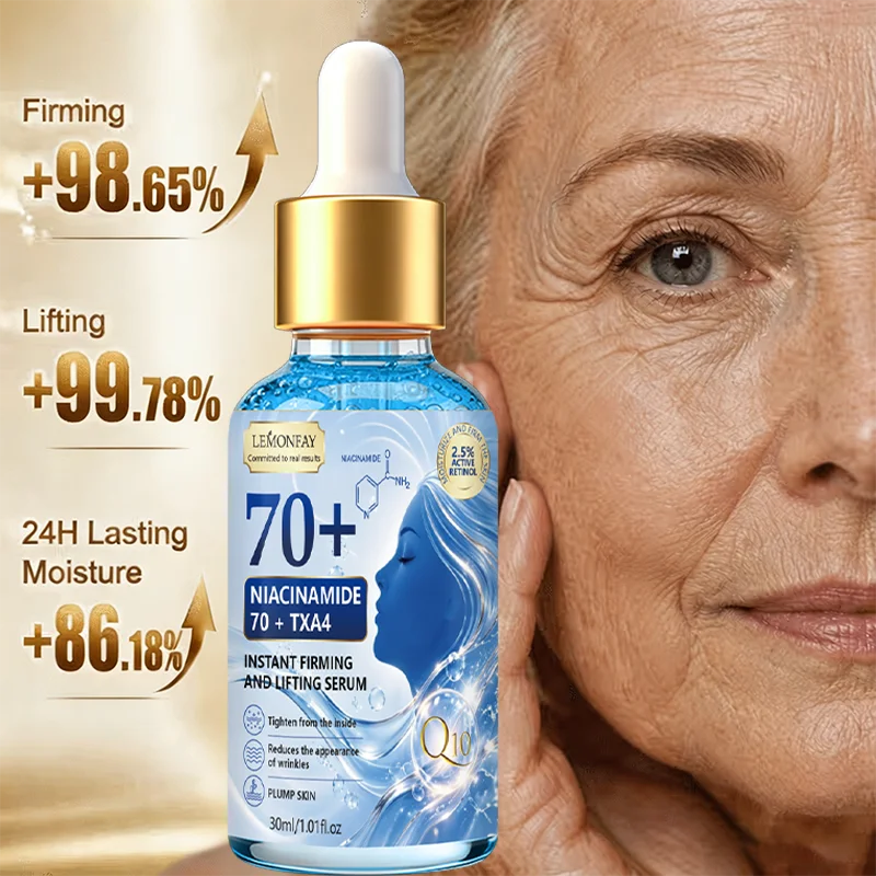 Anti Wrinkle Plumping Face Serum Niacinamide Coenzyme Q10 Retinol Deep Hydration Tightening Facial Skin Care Liquid
