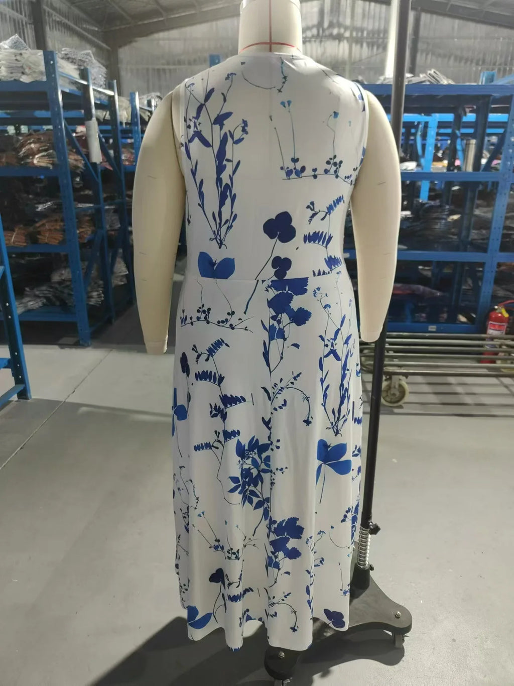 Women Dresses 2026 summer new V-neck high-waisted sleeveless floral printed sexy vest long dress women's clothing vestidoes