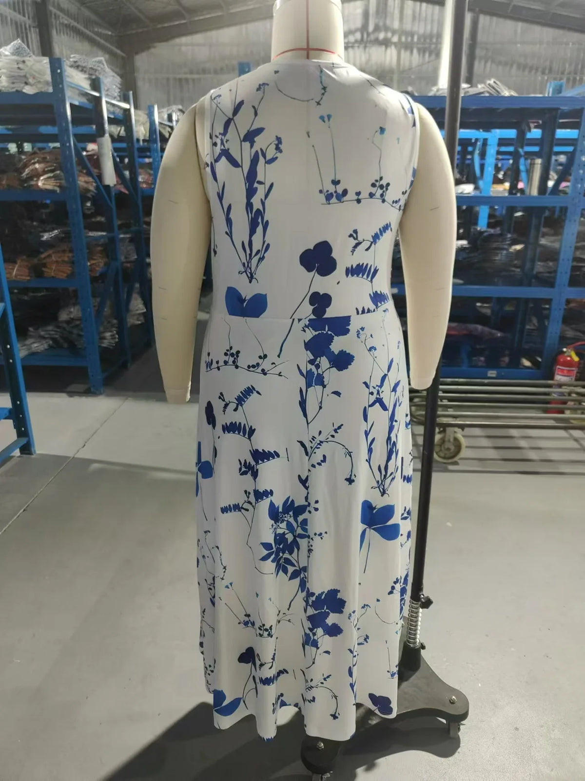 Women Dresses 2026 summer new V-neck high-waisted sleeveless floral printed sexy vest long dress women's clothing vestidoes