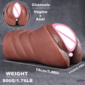 Anime Sex Toys for Men 2 in 1 Artificial Vagina Anus Deep Throat Pocket Pussy Handheld Masturbation Cup Soft Ass Adult Goods