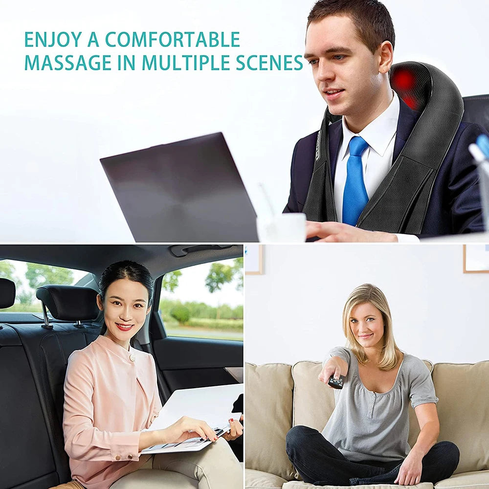 Back And Neck Massager, Back Massager Deep Tissue Kneading Massager Neck And Shoulder Massager With Heat