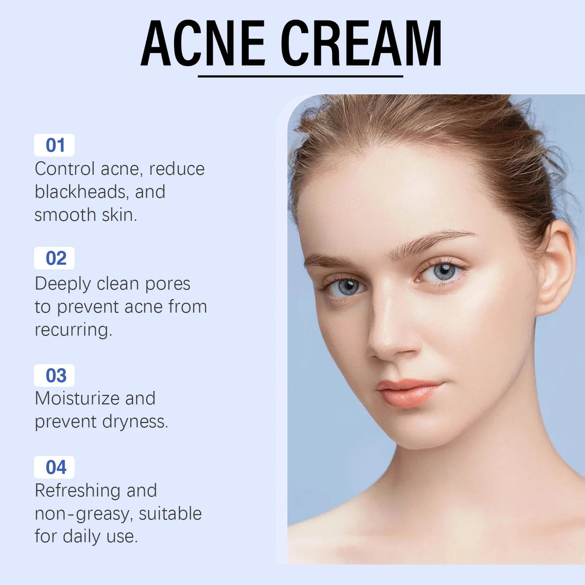 Salicylic Acid Acne Cream Clean Pores Reduce Pimple Fade Acne Repair Damaged Skin Soothe Redness Aloes Extract Repair Acne Cream
